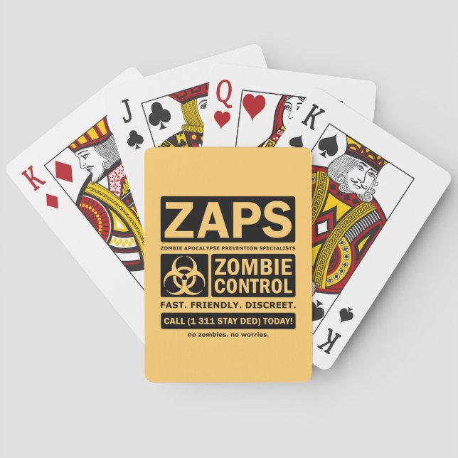 Zombie Control Playing Cards (Back)