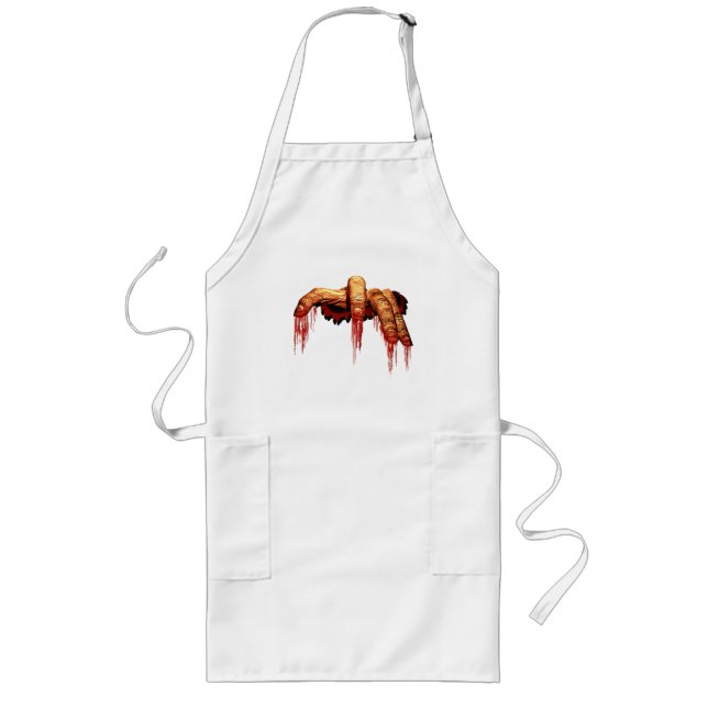 Zombie Costume Halloween Aprons Pumpkin Apparel (Front)