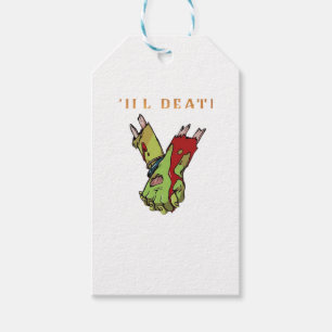 Zombie Couple Till Death Do Us Part Classic Gift Tags