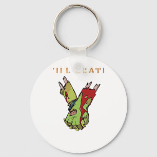 Zombie Couple Till Death Do Us Part Classic Style Keychain