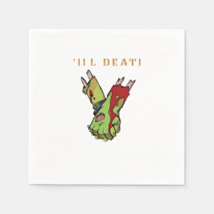 Zombie Couple Till Death Do Us Part Classic Style Napkin