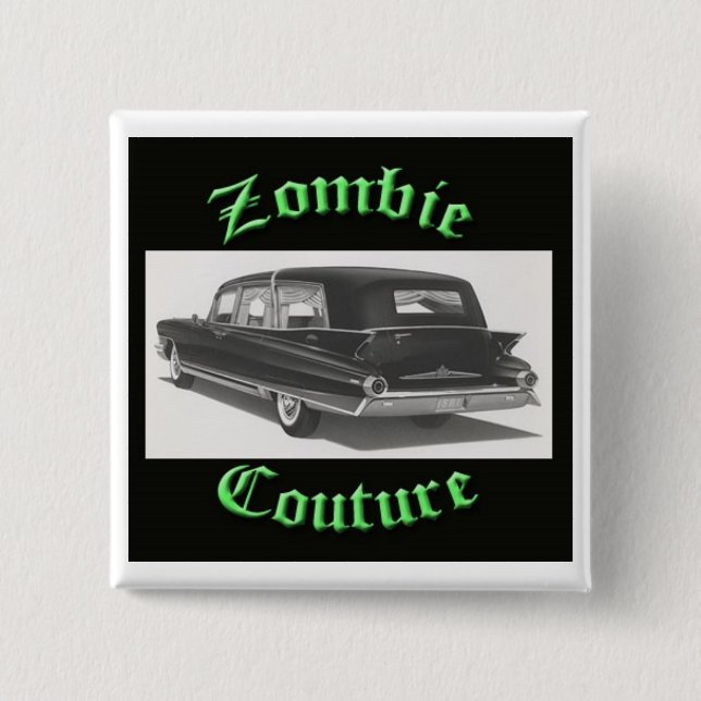 Zombie Couture Hearse Logo Button (Front)