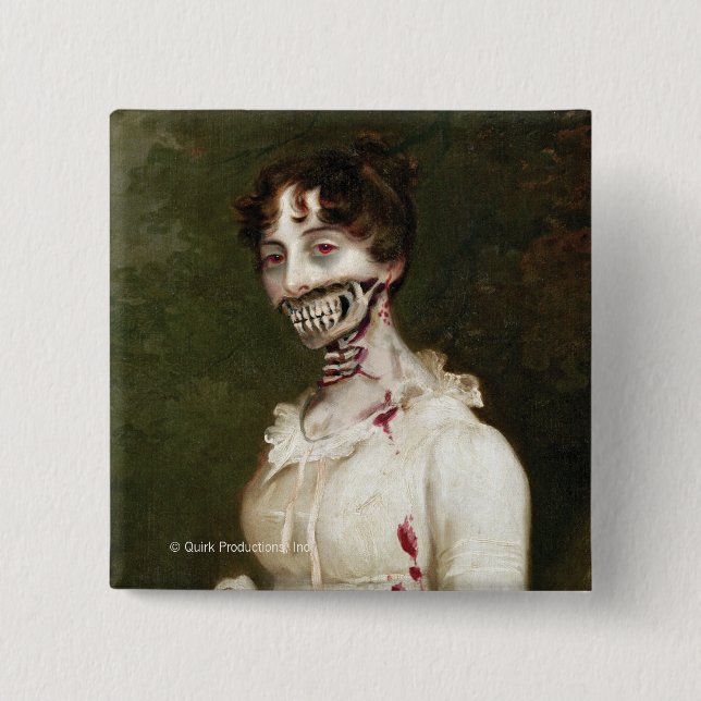 Zombie Cover 2 Inch Square Button (Front)