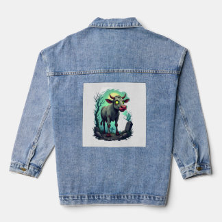 Zombie Cow Apocalypse Denim Jacket