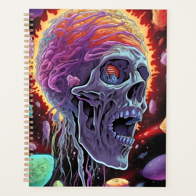 Zombie Crâne Créature Sci-fi Horreur Art (Devant)
