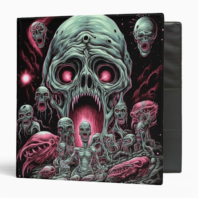 Zombie Creatures Sci-fi Horror Art Binder (Front/Inside)