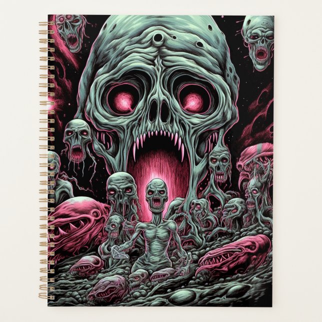 Zombie Creatures Sci-fi Horror Art Planner (Front)