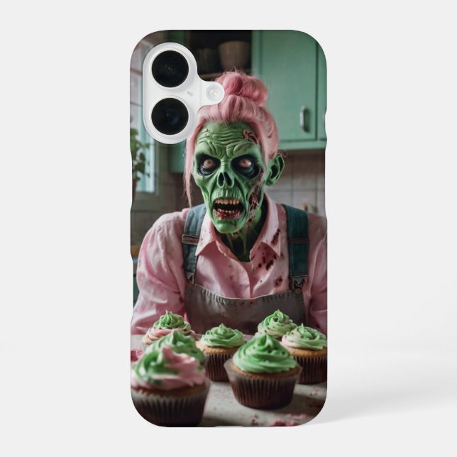 Zombie Cupcake Party iPhone 16 Case (Back)