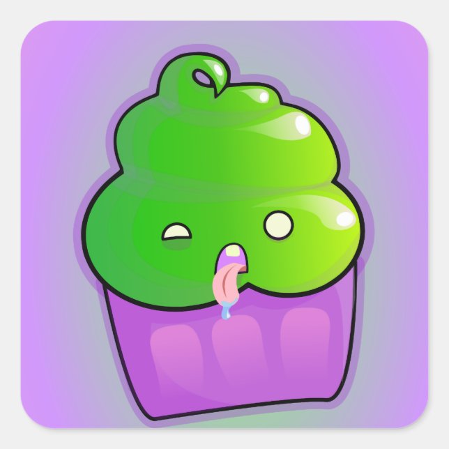 Zombie Cupcake Square Sticker (Front)