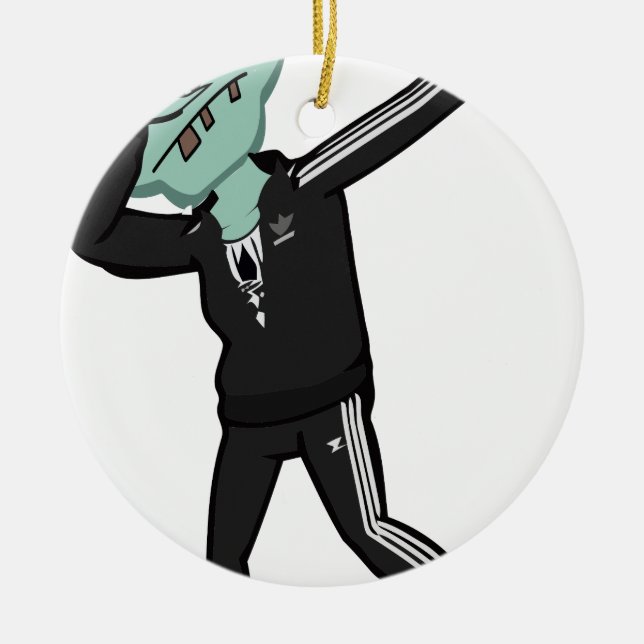 zombie dab ceramic ornament (Front)