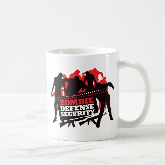 Zombie Defence Security - Black and Red Coffee Mug (Right)