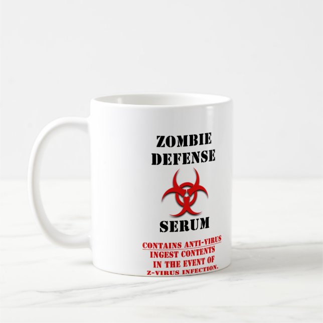 Zombie Defence Serum Mug (Left)