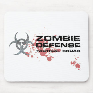 Zombie Defence Tactical Squad mousepad white