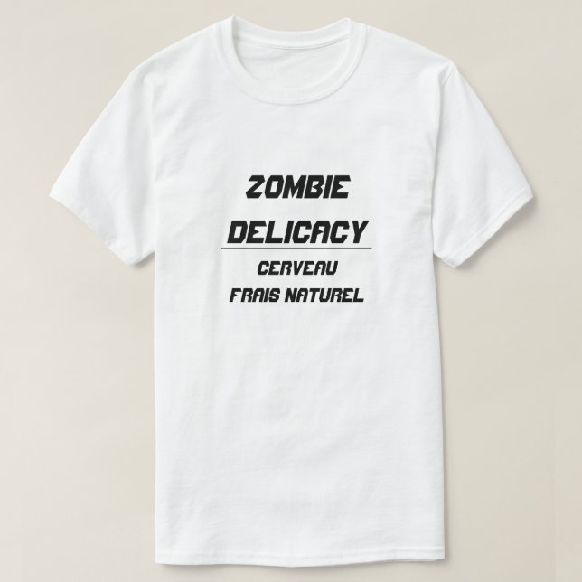 Zombie Delicacy Natural fresh brain T-Shirt (Design Front)