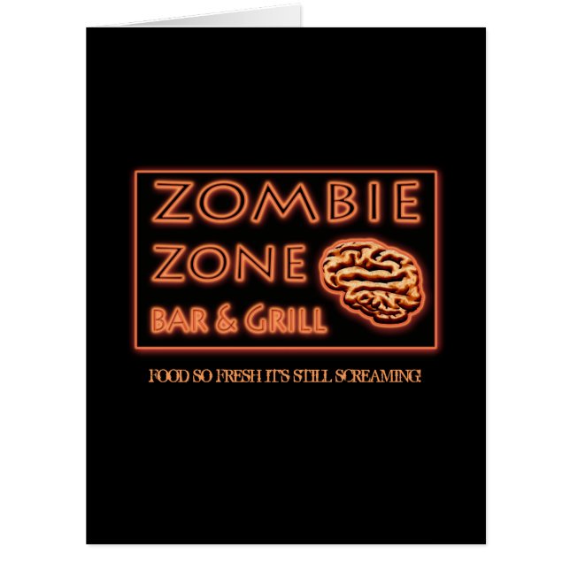 Zombie Dinner Menu Funny Halloween Party Props (Front)