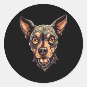 Zombie Dog Design Funny Halloween 2 Classic Round Sticker
