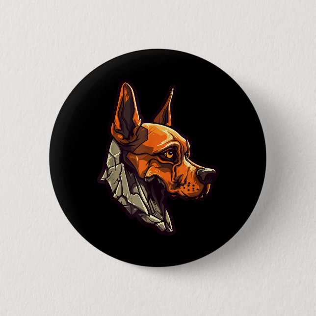Zombie Dog Design Funny Halloween 2 Inch Round Button (Front)