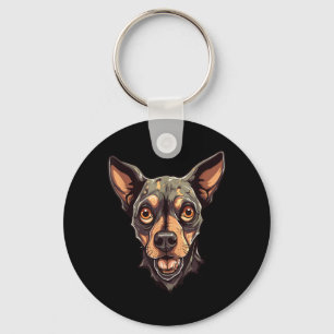 Zombie Dog Design Funny Halloween 2 Keychain