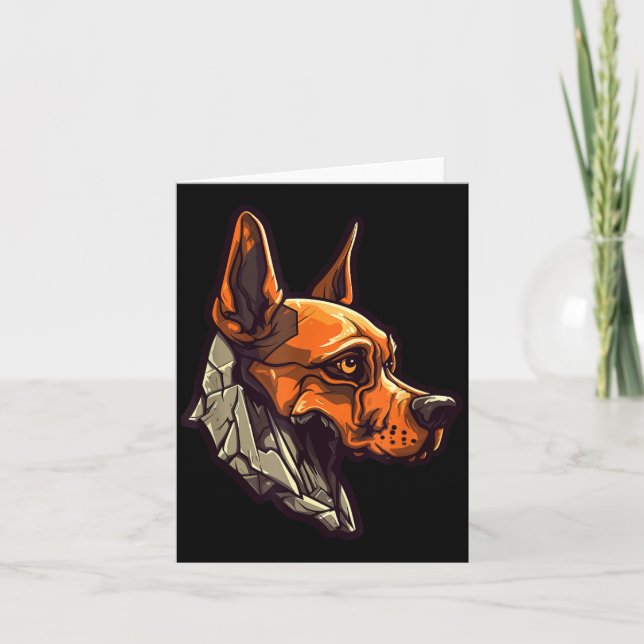 Zombie Dog Design Funny Halloween Card (Front)