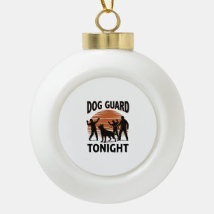Zombie Dog Patrol Vintage Halloween Shirt_1 Ceramic Ball Christmas Ornament