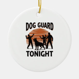 Zombie Dog Patrol Vintage Halloween Shirt_1 Ceramic Ornament
