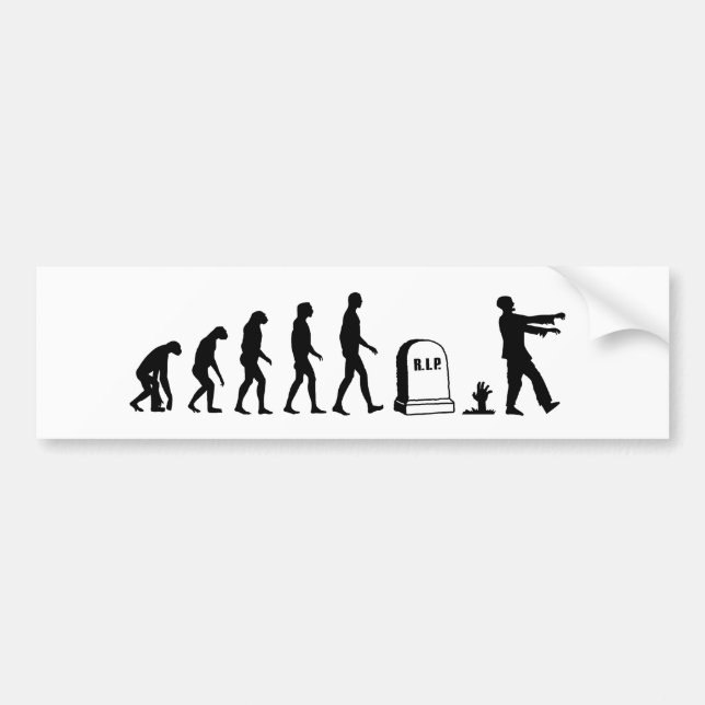 Zombie Evolution Bumper Sticker (Front)