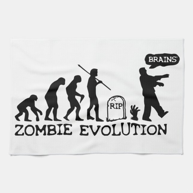 Zombie Evolution Kitchen Towel (Horizontal)