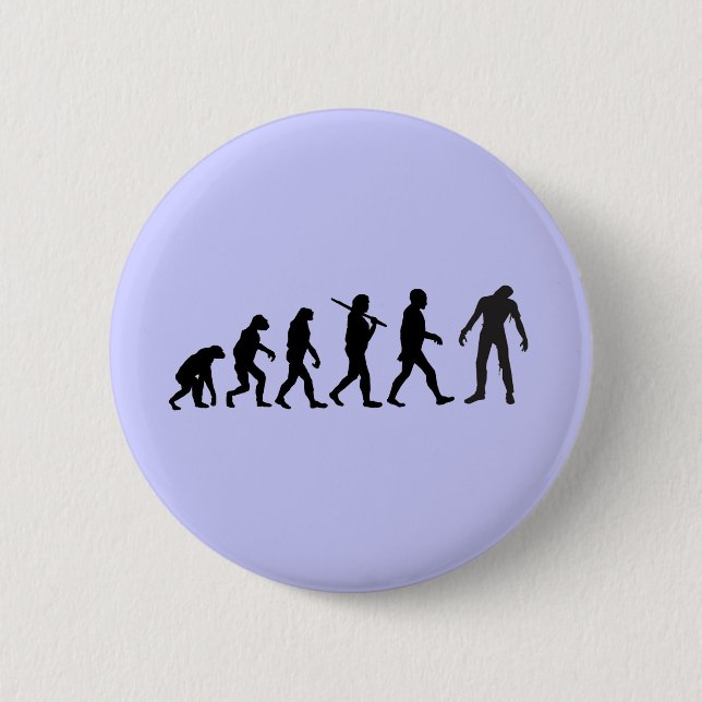 Zombie Evolution T-shirt Design 2 Inch Round Button (Front)