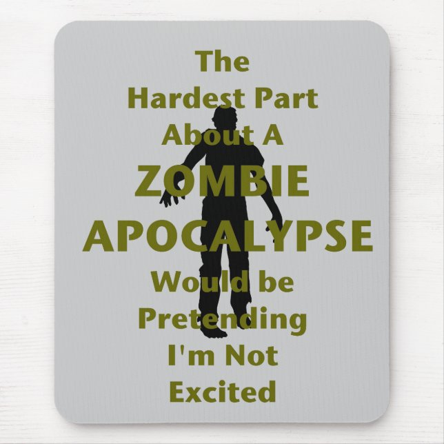 Zombie Excited Mouse Pad (Front)