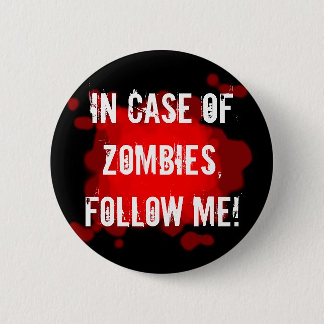 Zombie Expert (black) 2 Inch Round Button (Front)