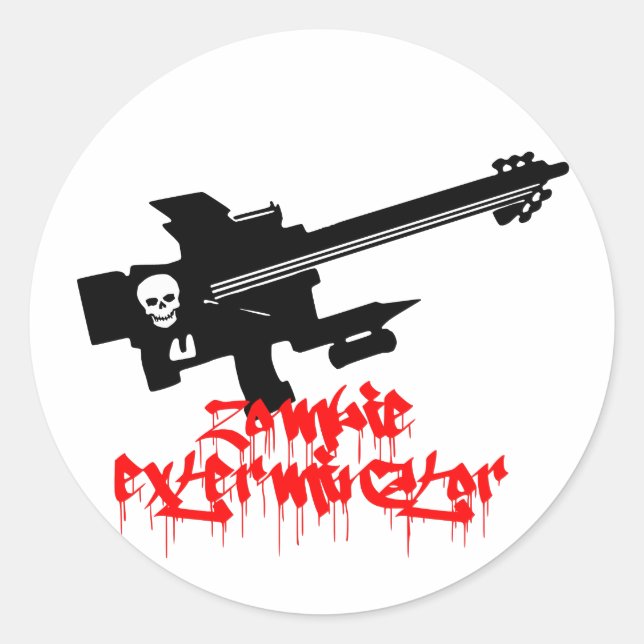 Zombie Exterminator Classic Round Sticker (Front)