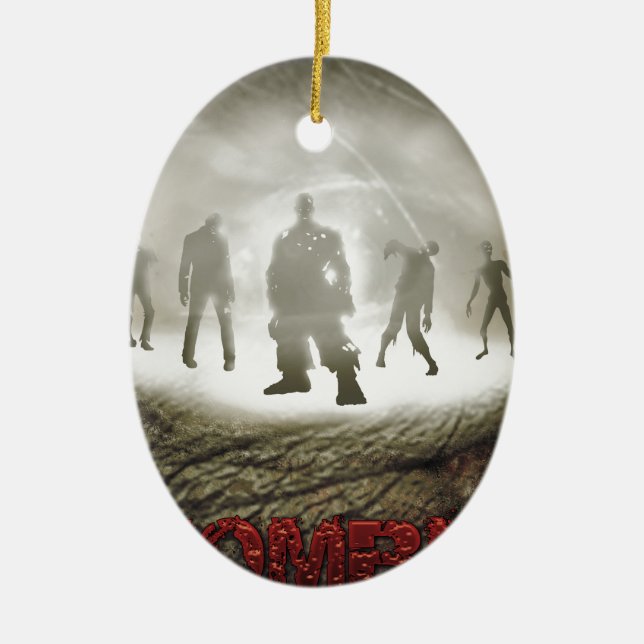 Zombie Eye Ceramic Ornament (Front)