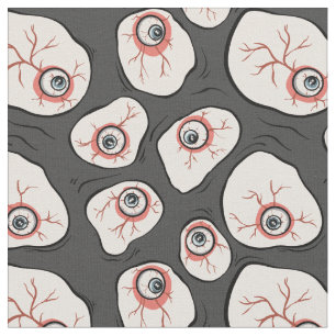 Zombie eyes bloody Halloween  Fabric