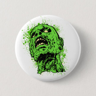 Zombie face 2 inch round button