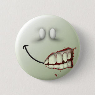 Zombie Face 2 Inch Round Button