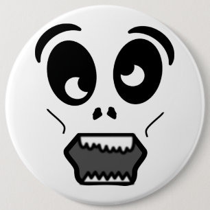 ZOMBIE FACE 6 INCH ROUND BUTTON