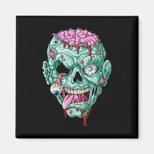 Zombie Face Brain Halloween Boys Men Women Girls S Magnet
