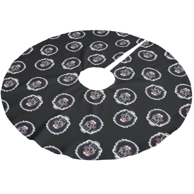 Zombie Face Brushed Polyester Tree Skirt (Angled)