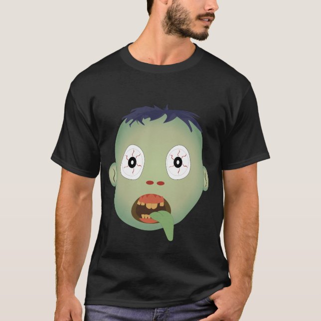 Zombie face Expressions T-Shirt (Front)