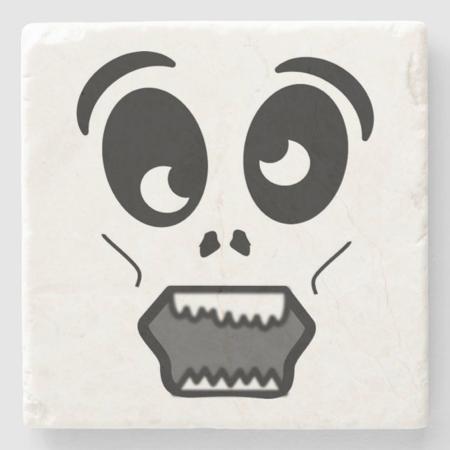 ZOMBIE FACE STONE COASTER (Front)