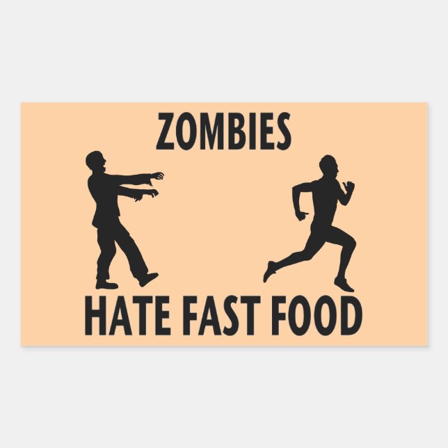 Zombie Fast Food Sticker (Front)