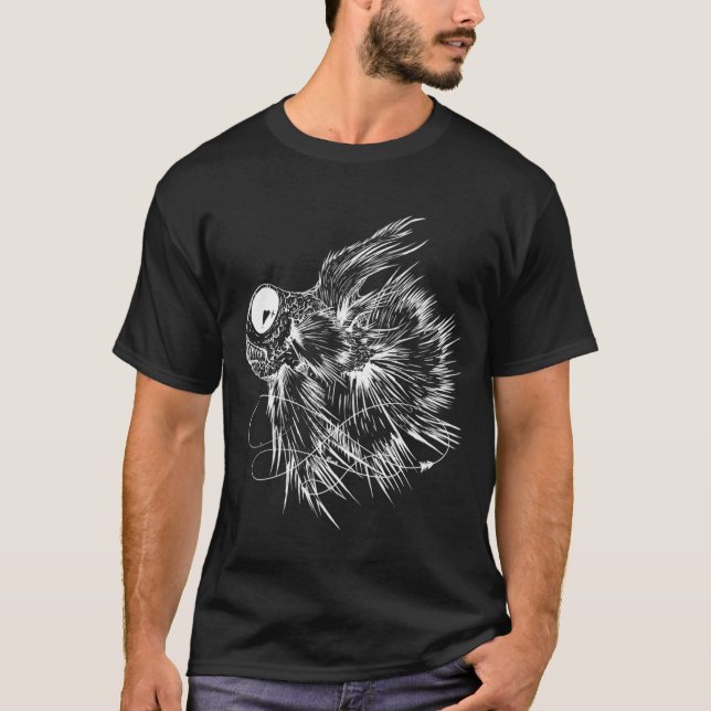 Zombie fighting fish T-Shirt (Front)