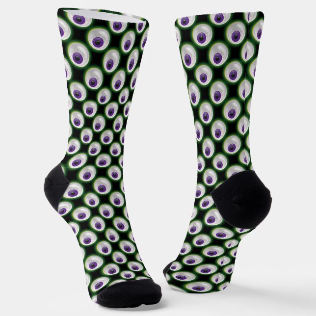  Zombie Floating Eyeball Halloween Monster Eye Socks (Angled)