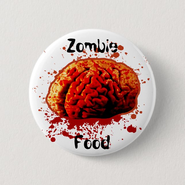 Zombie Food 2 Inch Round Button (Front)