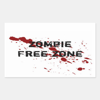 Zombie Free Zone Sticker