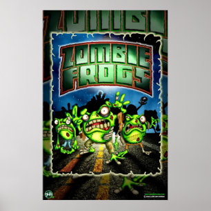 Zombie Frogs Poster