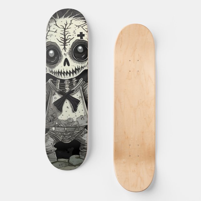 Zombie Gift Halloween Horror Kreuz Vodoo Skateboard (Front)