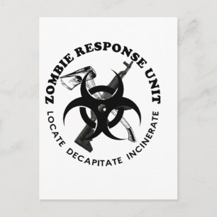 Zombie Gift Response Team Gifts Customize Postcard