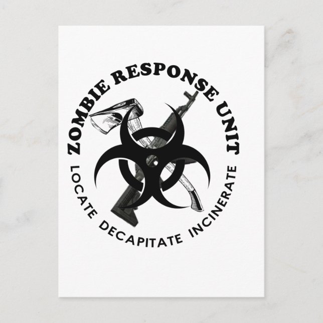 Zombie Gift Response Team Gifts Customize Postcard (Front)