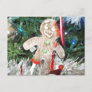 Zombie gingerbread Man Postcard